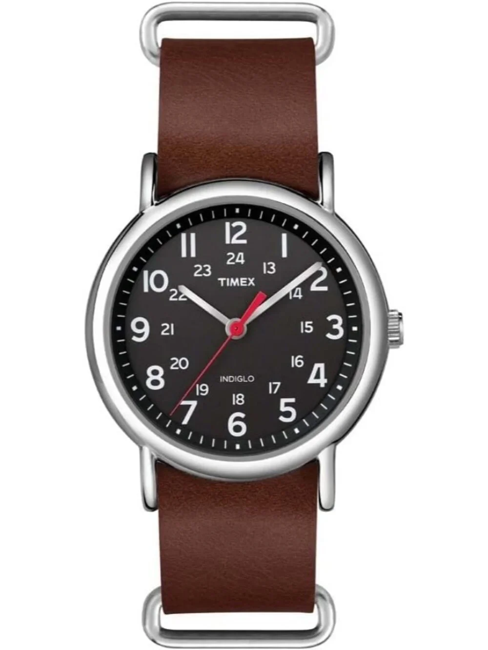 Unisex All Brown Analog Quartz Nylon Fabric Slip Strap Adjustable Durable Watch